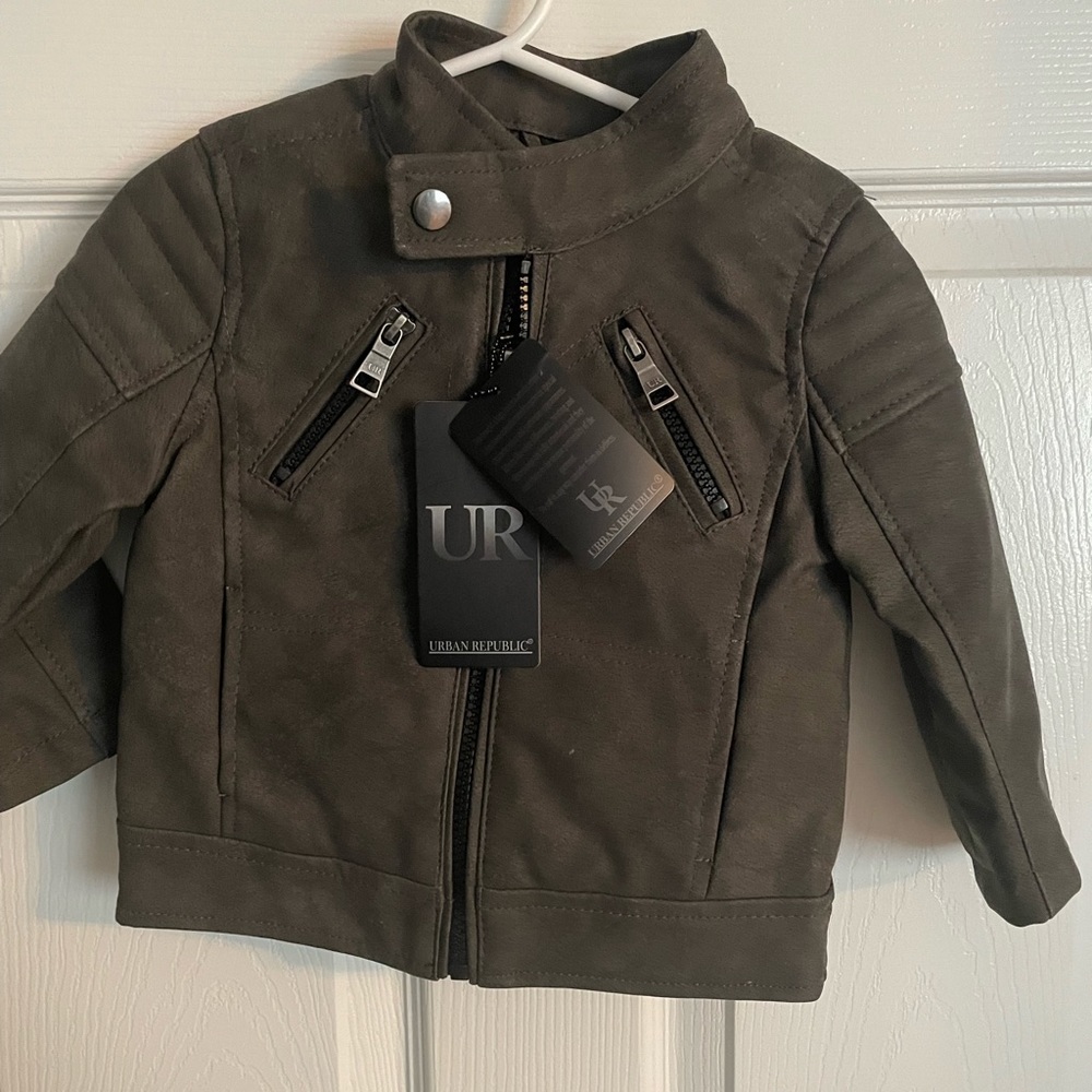 Baby faux leather jacket
